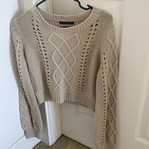 Brandy cream knit sweater